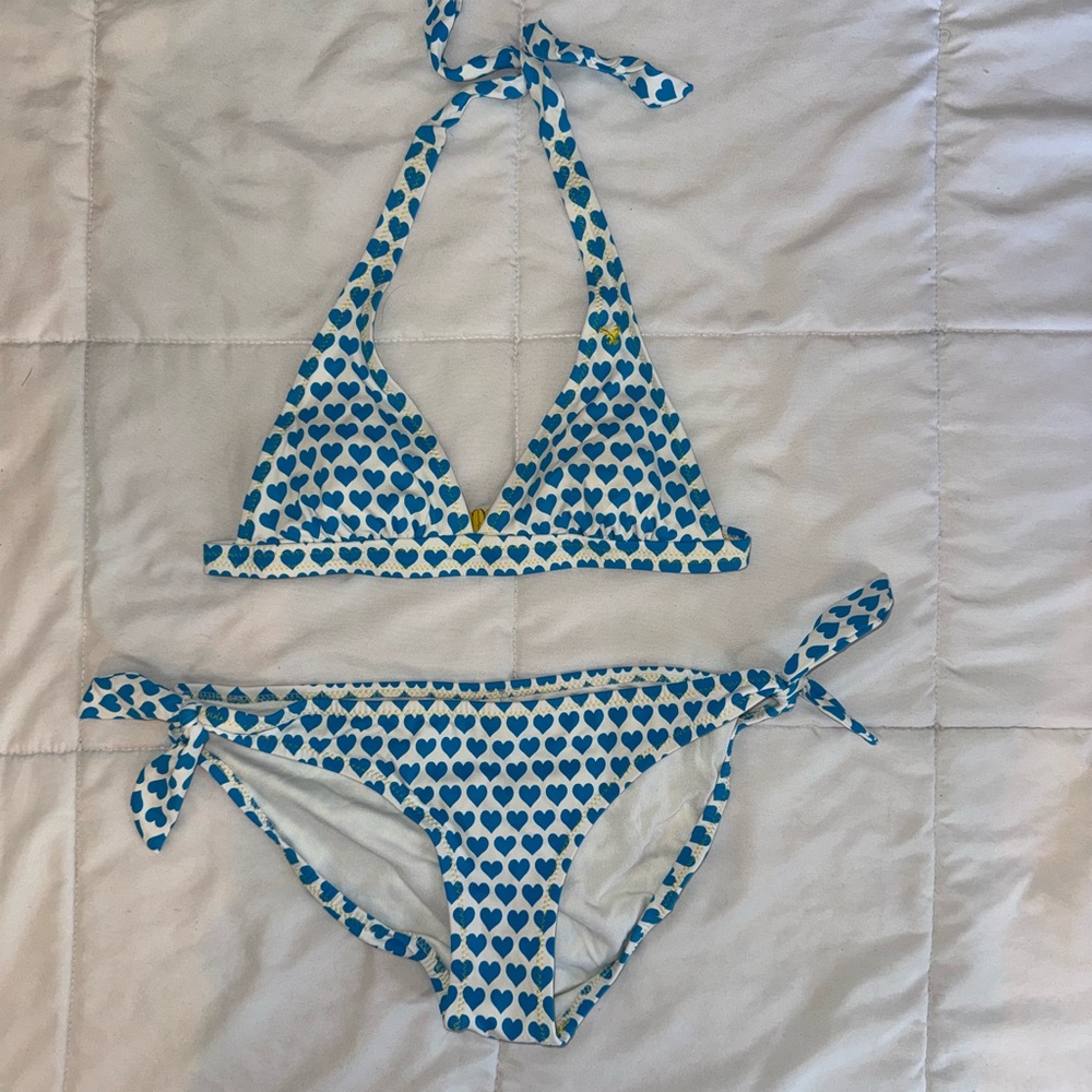 American Eagle Outfitters Blue Heart Bikini